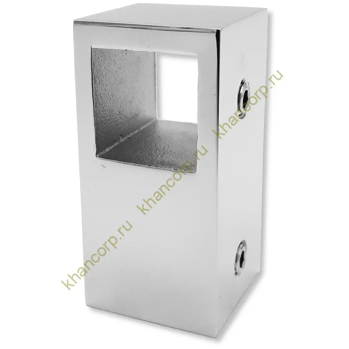 Соединитель FDC-56 трубы 15х15 сквозной Т-образный, нержавейка/полированный