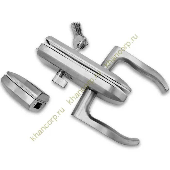 Замок FKZ-35 для стеклянной двери ключ/защелка, нержавейка/матовый