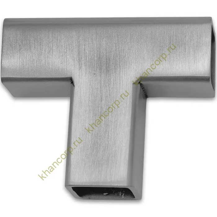 Соединитель трубы FDC-63, 15х15 Т-образный, нержавейка/матовый