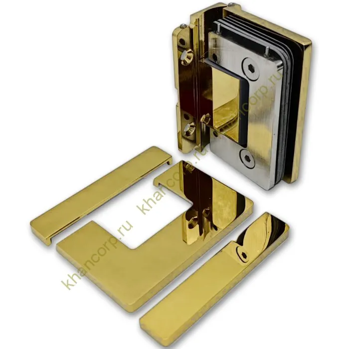 Петля Афина FDP-131 стена-стекло с центральным креплением, латунь/золото