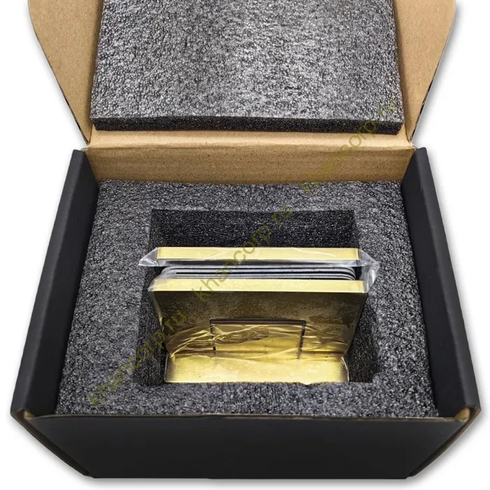 Петля Афина FDP-131 стена-стекло с центральным креплением, латунь/золото