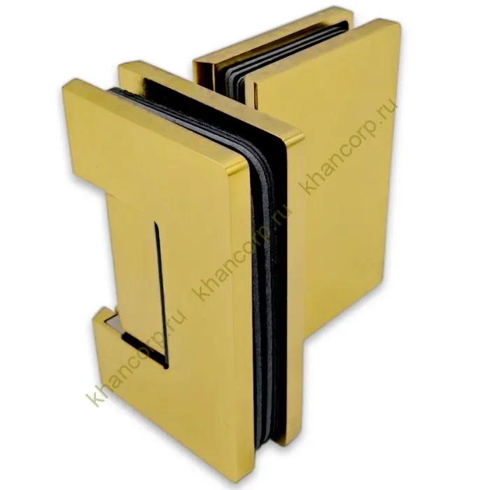 Петля Афина FDP-132 стекло-стекло 180˚, латунь/брашированное золото