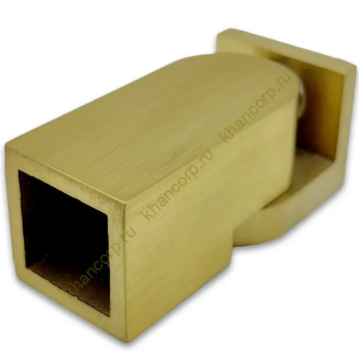 Крепление FDC-51 трубы 15х15 к стене 0°-180°, нержавейка/брашированное золото