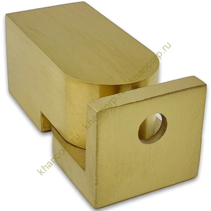 Крепление FDC-51 трубы 15х15 к стене 0°-180°, нержавейка/брашированное золото