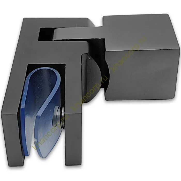 Держатель стекла FDC-52, 15х15 торцевой регулируемый, нержавейка/оружейная сталь