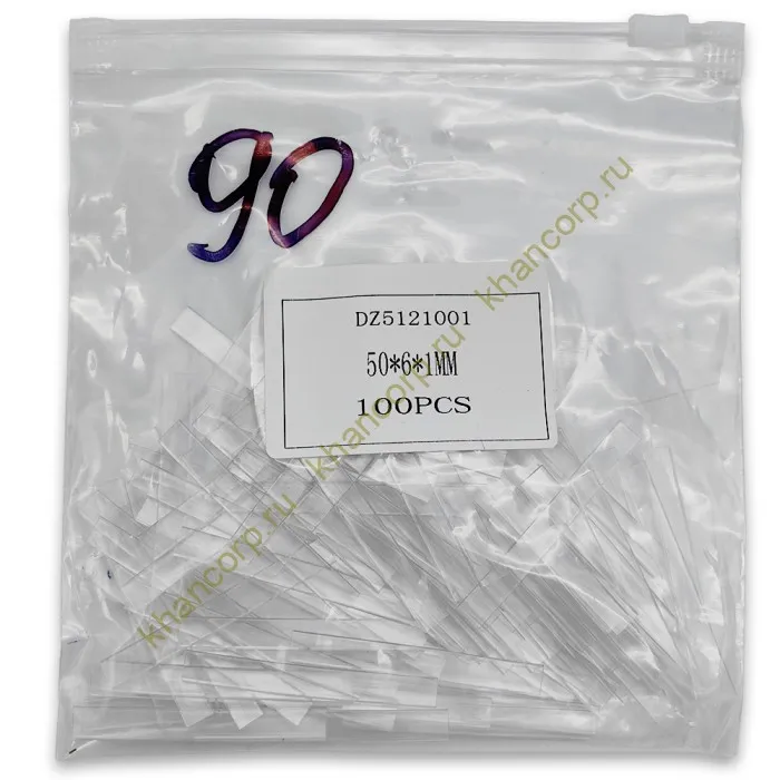 Прокладка FDA-90, полоска 50х6х1 мм, пакет 100 шт, ПВХ/прозрачный