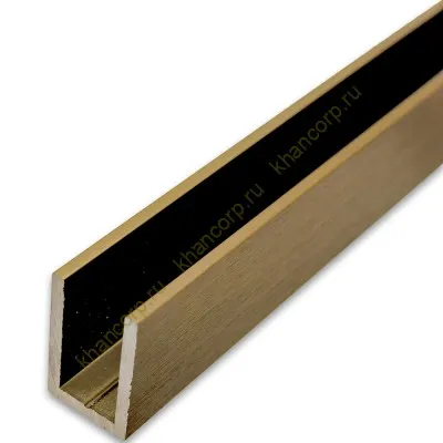 Профиль FDPA-55.3 п-образный 19х12,5х1,75 мм под стекло 8 мм, 3 м, алюминий/бронза