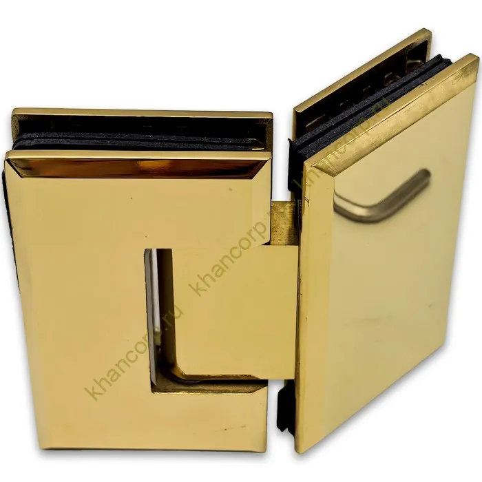 Петля Бета β FDP-24 стекло-стекло 135˚, нержавейка/золото