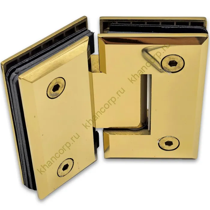 Петля Бета β FDP-24 стекло-стекло 135˚, нержавейка/золото