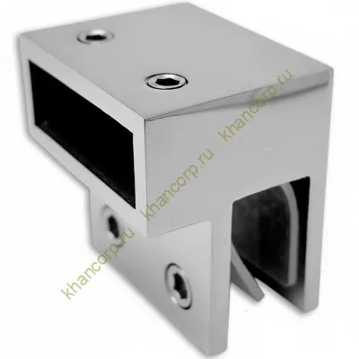 Держатель стекла FDC-33 торцевой 30х10 горизонтальный, нержавейка/полированный