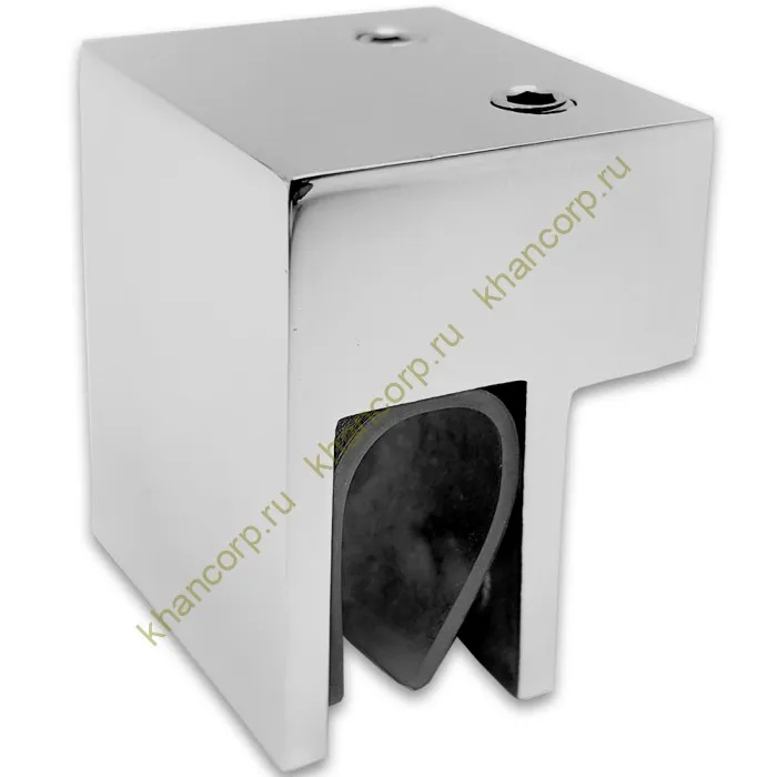 Держатель стекла FDC-33 торцевой 30х10 горизонтальный, нержавейка/полированный