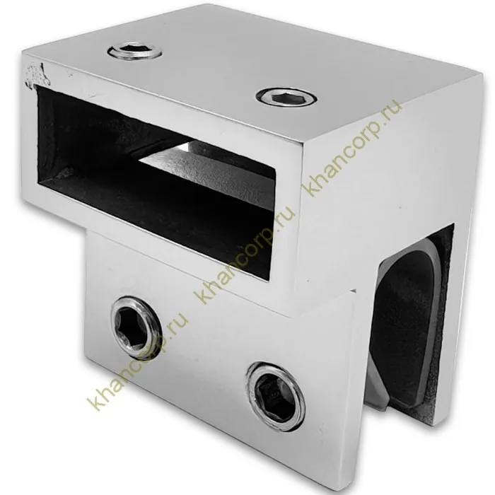 Держатель стекла FDC-33 торцевой 30х10 горизонтальный, нержавейка/полированный