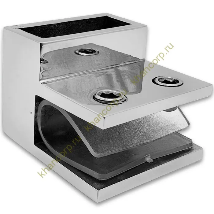 Держатель стекла FDC-33 торцевой 30х10 горизонтальный, нержавейка/полированный