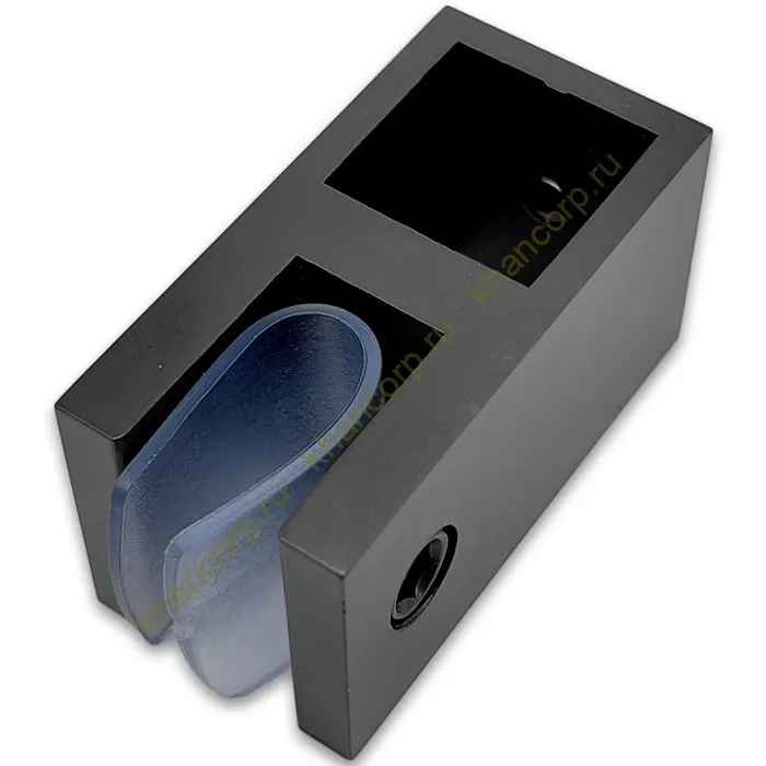 Держатель стекла FDC-58 сквозной 15х15 вертикальный, нержавейка/оружейная сталь