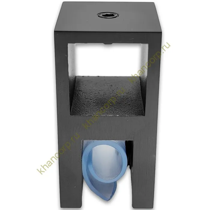 Держатель стекла FDC-58 сквозной 15х15 вертикальный, нержавейка/оружейная сталь