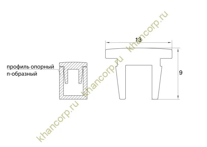 Заглушка верхняя FDPA-500.1, 19х13х2мм, 1 м, для п-образного профиля, алюминий/золото (ЯРЧЕ)
