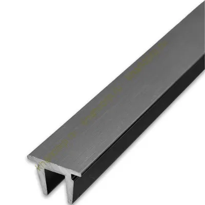 Верхняя заглушка FDPA-500.1 для п-образного профиля 19х13х2 мм,1 м, алюминий/оружейная сталь