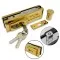 Замок FKZ-30 с овальным ригелем ключ/ключ, нержавейка/золото