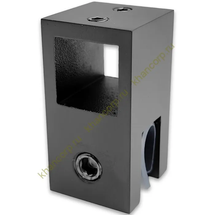 Держатель стекла FDC-53 сквозной 15х15, нержавейка/оружейная сталь