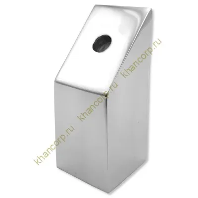 Крепление FDC-59 трубы 15х15 к стене 45°, нержавейка/полированный