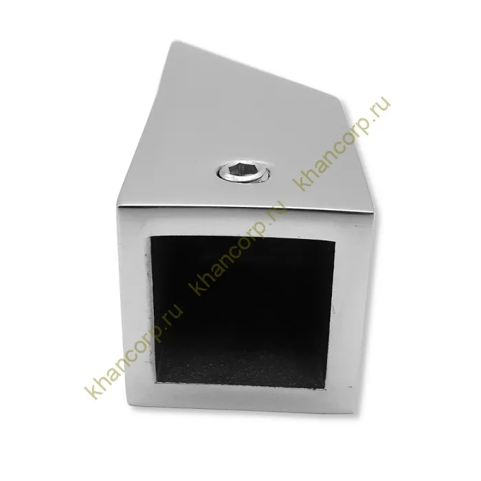 Крепление FDC-59 трубы 15х15 к стене 45°, нержавейка/полированный