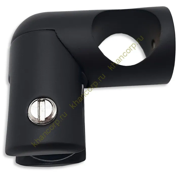 Держатель стекла FDC-23 трубы 19 сквозной 90°, латунь/черный