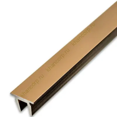 Верхняя заглушка FDPA-500.1 для п-образного профиля 19х13х2 мм,1 м, алюминий/розовое золото