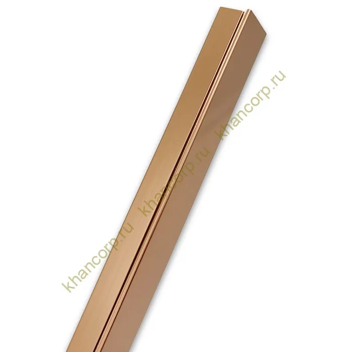 Верхняя заглушка FDPA-500.1 для п-образного профиля 19х13х2 мм,1 м, алюминий/розовое золото