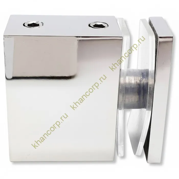 Крепление FDC-34 трубы 30х10 к стеклу, нержавейка/полированный