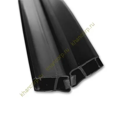 Уплотнитель магнитный ПРЕМИУМ 135°, 180° черный 2.5 м под стекло 8 мм FDPP-511.8
