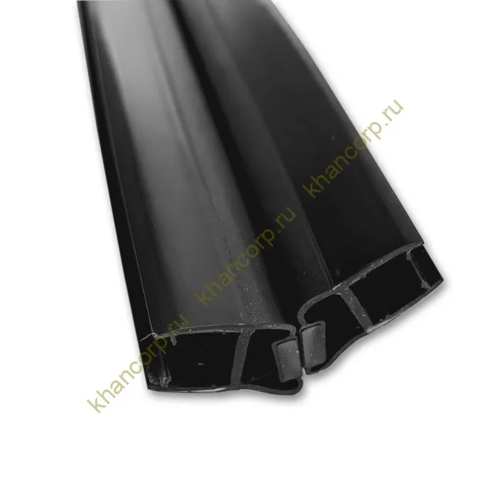 Уплотнитель магнитный ПРЕМИУМ 135°, 180° черный 2.5 м под стекло 8 мм FDPP-511.8