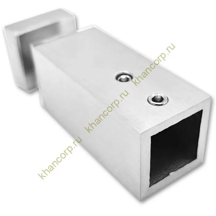 Крепление FDC-54 трубы 15х15 к стеклу, нержавейка/матовый