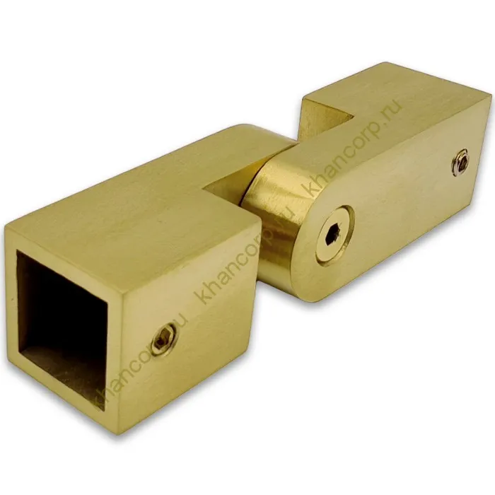 Соединитель FDC-57 трубы 15х15 регулируемый 90°-180°, нержавейка/брашированное золото