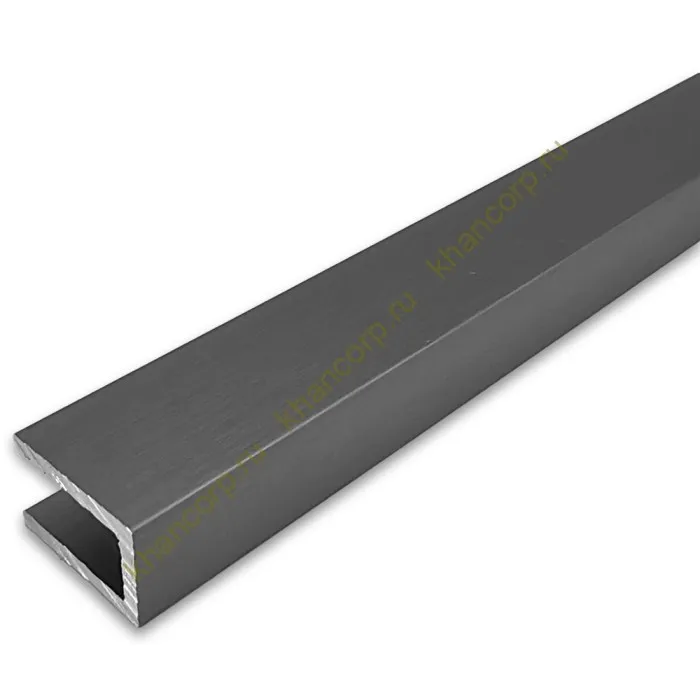 Профиль FDPA-51.3 опорный 19х12х1,75 мм под стекло 8 мм, 3 м, алюминий/оружейная сталь