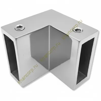 Соединитель FDC-32 трубы 30х10 угловой 90° вертикальный, нержавейка/полированный