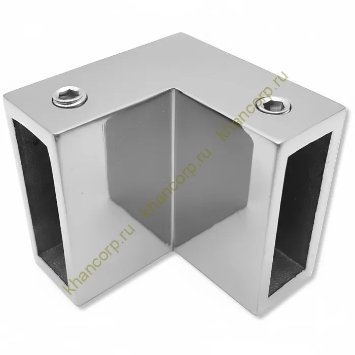 Соединитель FDC-32 трубы 30х10 угловой 90° вертикальный, нержавейка/полированный