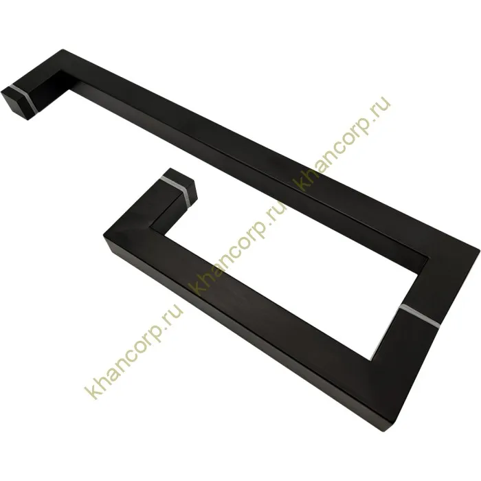 Ручка скоба FDR-72, 25x25x200x400х1.0 мм, нержавейка/черный