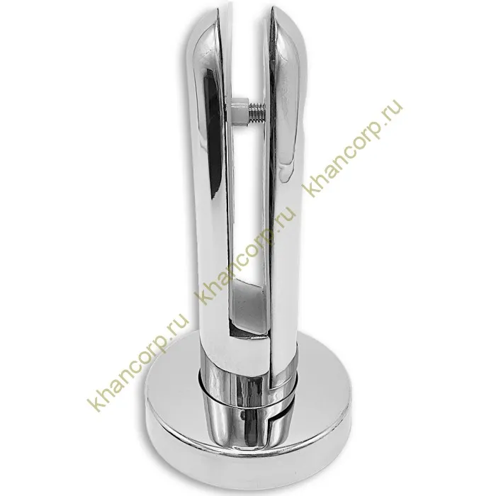 Стеклодержатель FOS-04 напольный 105x190 мм со сверлением, нержавейка/полированный