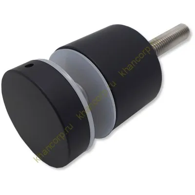 Стеклодержатель FKK-42, 10х30 мм Ø40 мм М10x1.5 для стекла, нержавейка/черный