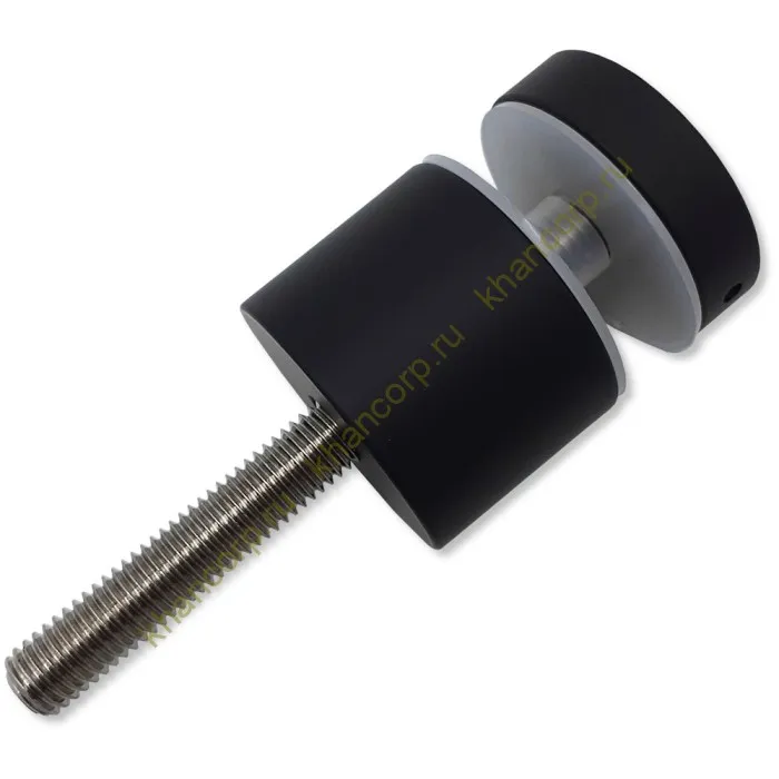 Стеклодержатель FKK-42, 10х30 мм Ø40 мм М10x1.5 для стекла, нержавейка/черный