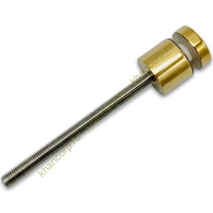 Стеклодержатель FKK-42.1, 10х30 мм Ø40 мм М12x1.75 для стекла, нержавейка/золото