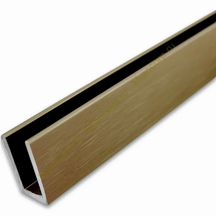 Профиль для стекла FDPA-51.3, 19х12х1,75, длина 3 м, алюминий/бронза 