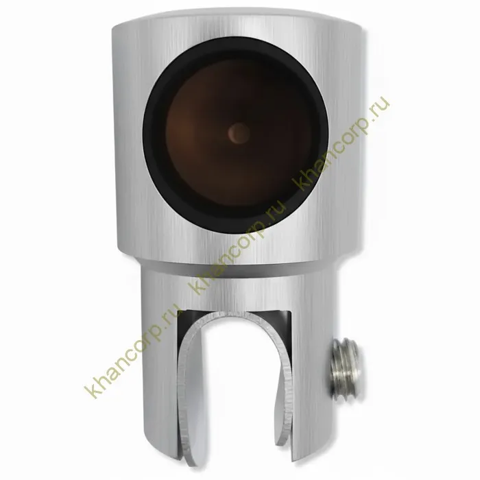 Держатель стекла FDC-12 трубы 19 торцевой 0°-360°, нержавейка/матовый