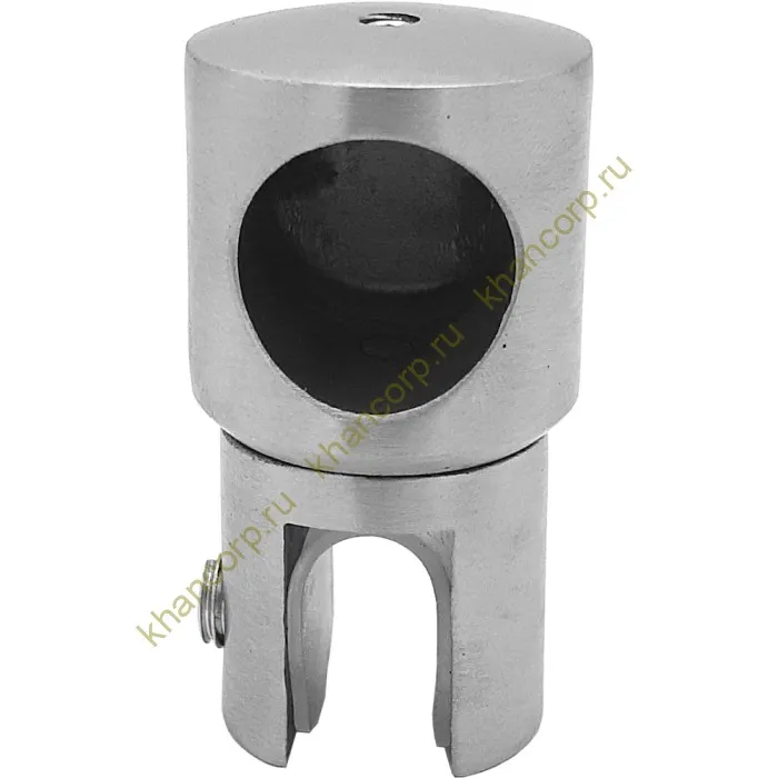 Держатель стекла FDC-12 трубы 19 торцевой 0°-360°, нержавейка/матовый