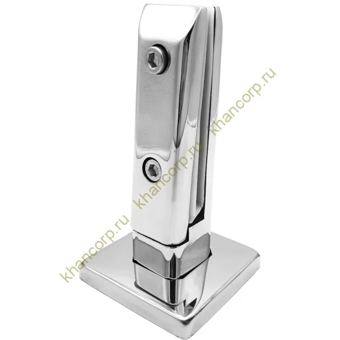 Стойка FOS-05 для стекла напольная 90х190 мм со сверлением, нержавейка/полированный