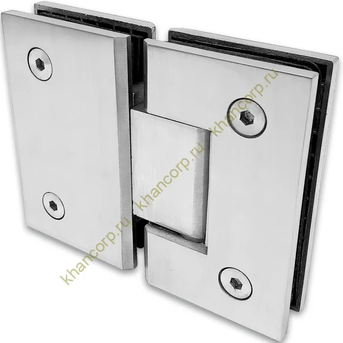 Петля Альфа α FDP-12 стекло-стекло 180˚, нержавейка/матовый