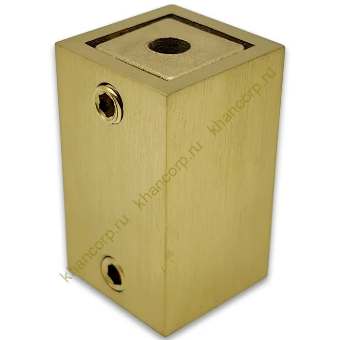 Крепление FDC-60 трубы 15х15 к стене, нержавейка/брашированное золото