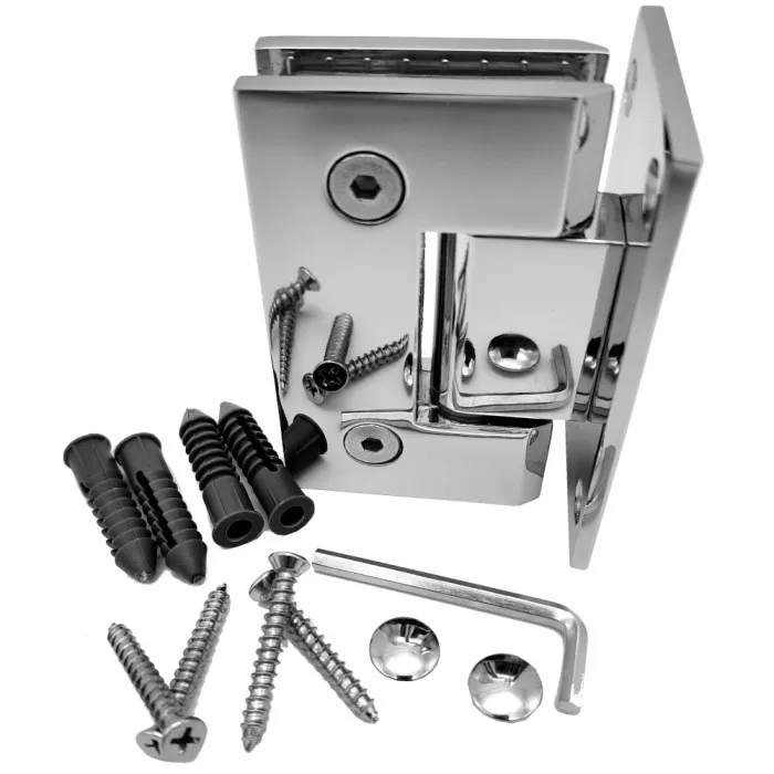 Петля Альфа α FDP-11 стена-стекло с центральным креплением, нержавейка/полированный