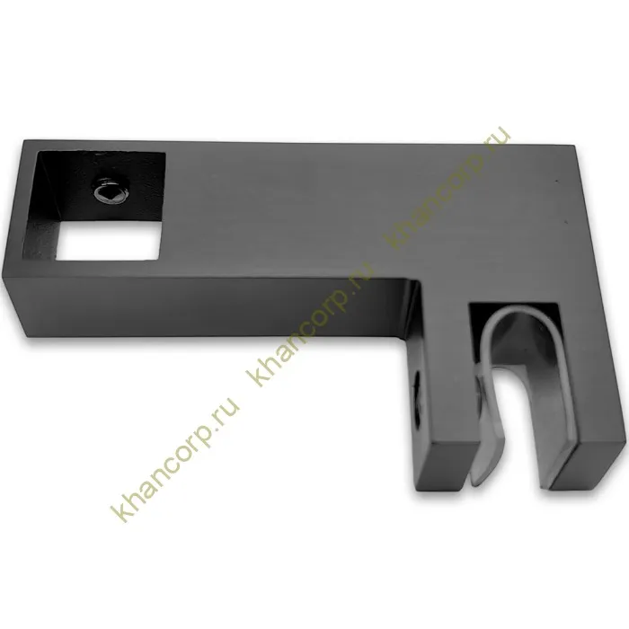 Держатель стекла FDC-55 сквозной 15х15 горизонтальный, нержавейка/оружейная сталь