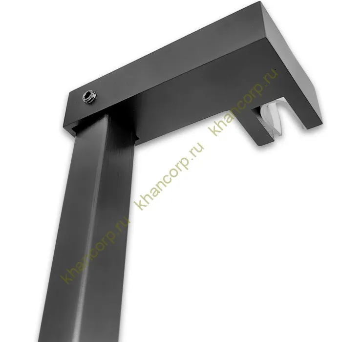 Держатель стекла FDC-55 сквозной 15х15 горизонтальный, нержавейка/оружейная сталь